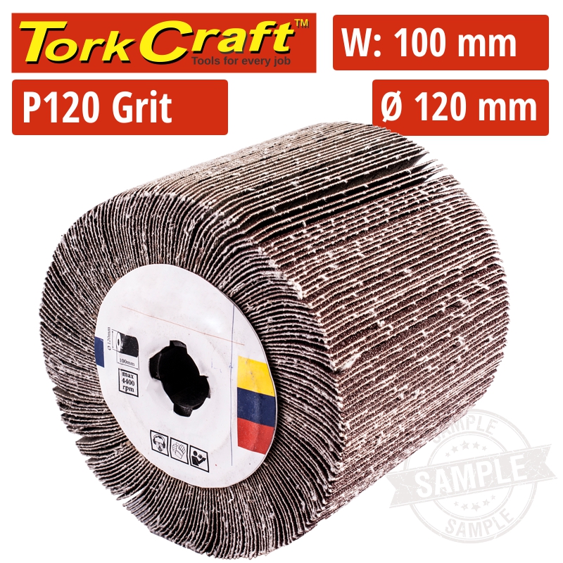 120 GRIT FLAP GRINDING WHEELS 120MMX100MM 120 GRIT FLAP GRINDING WHEELS 120MMX100MM