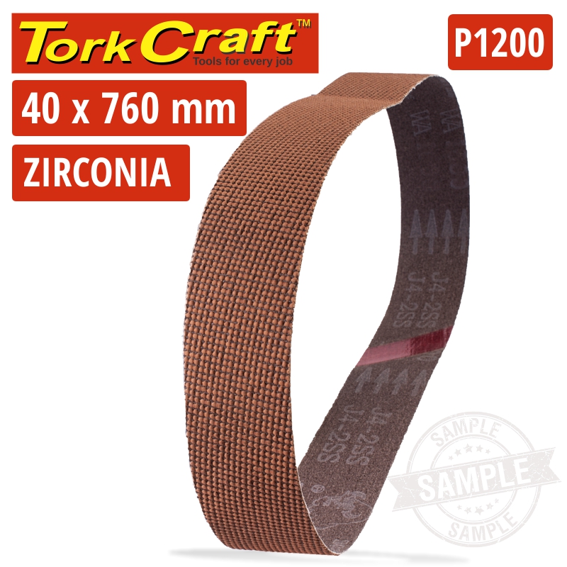 1200 GRIT ZIRCONIA SANDING BELTS 40MMX760MM 1200 GRIT ZIRCONIA SANDING BELTS 40MMX760MM