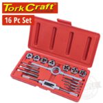 TAP & DIE SET 16PCE IN PLASTIC CASE