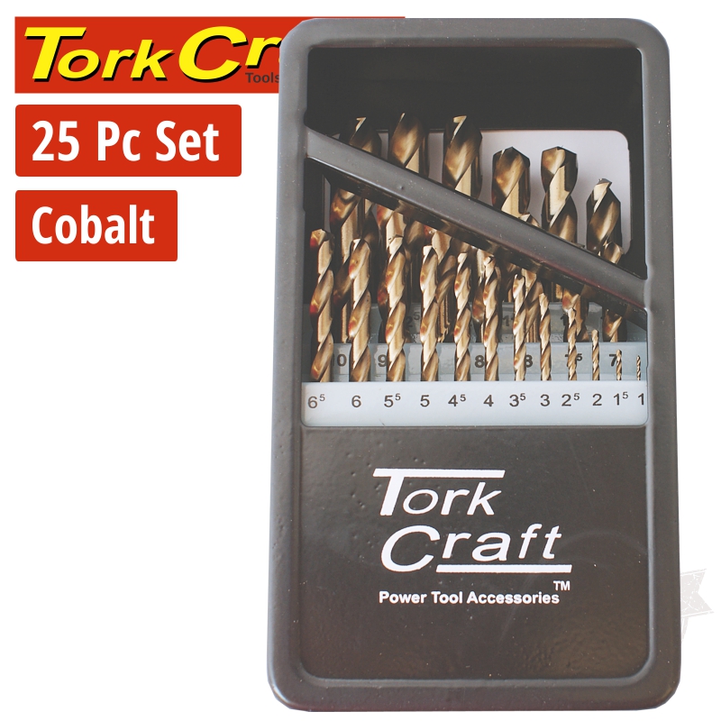 DRILL BIT SET COBALT 25PCE 1 -13MM DRILL BIT SET COBALT 25PCE 1 -13MM