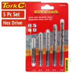 DRILL BIT SET 5PCS HALF GROUND.POLISHED HEX SHANK 1.5/2.5/3/4/5MM