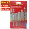 DRILL BIT SET 5PCS FULLY GROUND.TITANIUM HEX SHANK 1.5/2.5/3/4/5MM