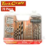 DRILL BIT & ACCESSORY SET 70PC IN PLASTIC CARRY CASE