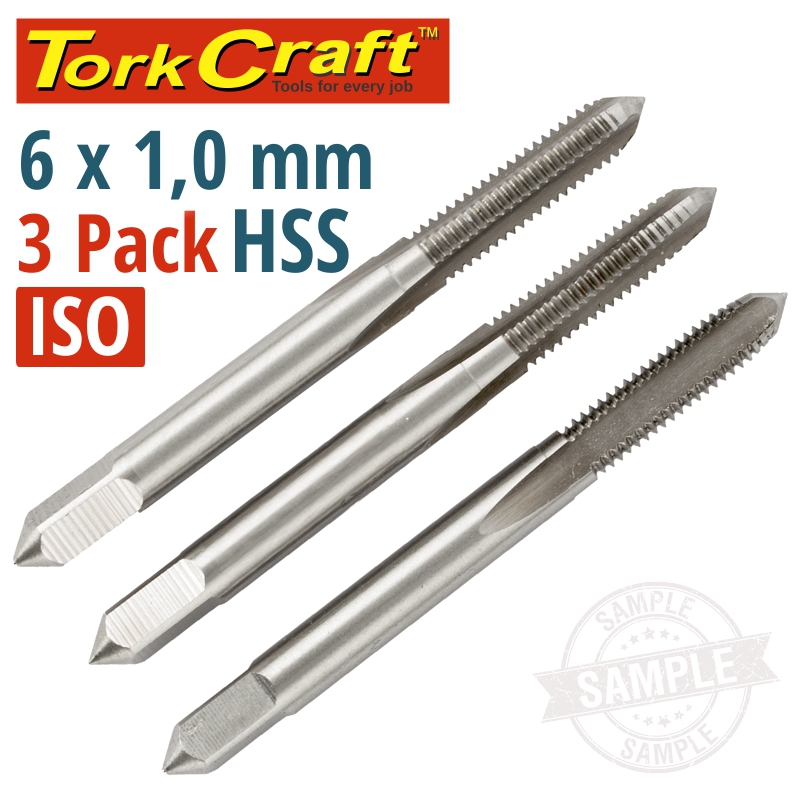 TAPS HSS 6X1.00MM ISO 3/PACK TAPS HSS 6X1.00MM ISO 3/PACK