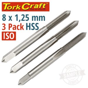 TAPS HSS 8X1.25MM ISO 3/PACK