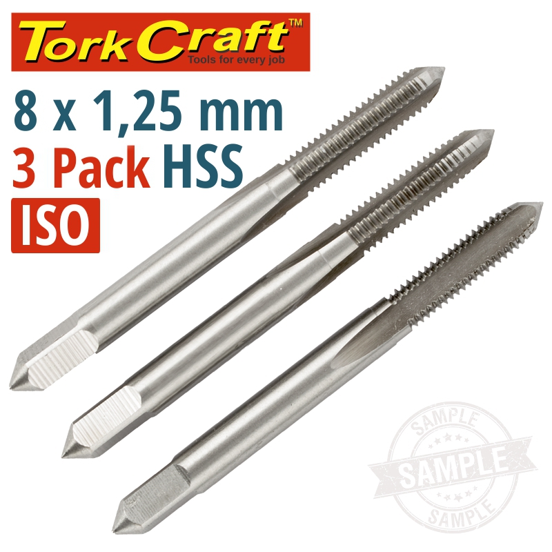 TAPS HSS 8X1.25MM ISO 3/PACK TAPS HSS 8X1.25MM ISO 3/PACK