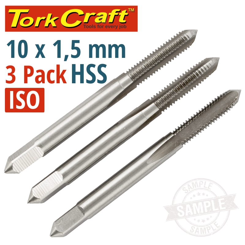 TAPS HSS 10X1.50MM ISO 3/PACK TAPS HSS 10X1.50MM ISO 3/PACK