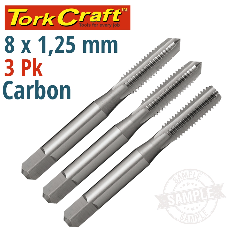 TAPS CARB.STEEL 8X1.25MM 3/PK TAPS CARB.STEEL 8X1.25MM 3/PK