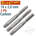 TAPS CARB.STEEL 14X2.00MM 3/PK