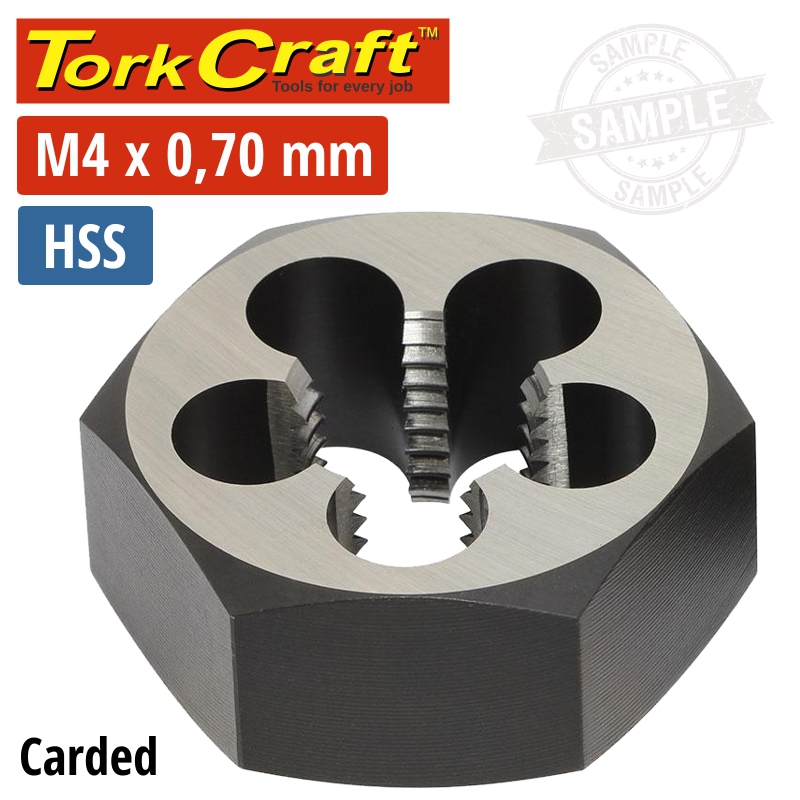 DIE HSS HEX 4X0.70MM 1'CARDED DIE HSS HEX 4X0.70MM 1'CARDED