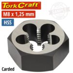 DIE HSS HEX 8X1.25MM 1'CARDED
