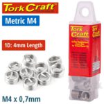 THREAD REPAIR KIT M4 X 1D REPLACEMENT INSERTS 10PCE