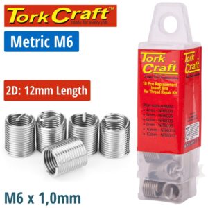 THREAD REPAIR KIT M6 X 2D REPLACEMENT INSERTS 10PCE