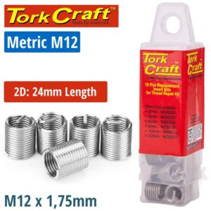 THREAD REPAIR KIT M12 X 2.0D REPLACEMENT INSERTS 5PCE