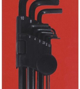 HEX KEY SET 9PC BALL POINT 1.5-10MM CARDED CR-V