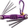 FOLDING KEY SET TORX T8-9-10-15-20-25-30 PURPLE CHROME PLATED