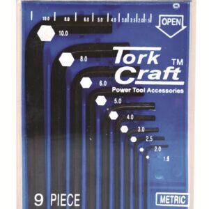 HEX KEY SET 9PC 1.5-10MM CR-V IN PLASTIC CASE
