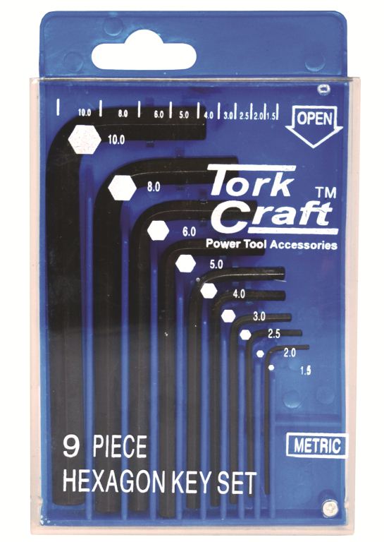 HEX KEY SET 9PC 1.5-10MM CR-V IN PLASTIC CASE HEX KEY SET 9PC 1.5-10MM CR-V IN PLASTIC CASE