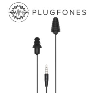 GUARDIAN SERIES PLUGFONE BLACK/BLACK WIRED EARPHONES