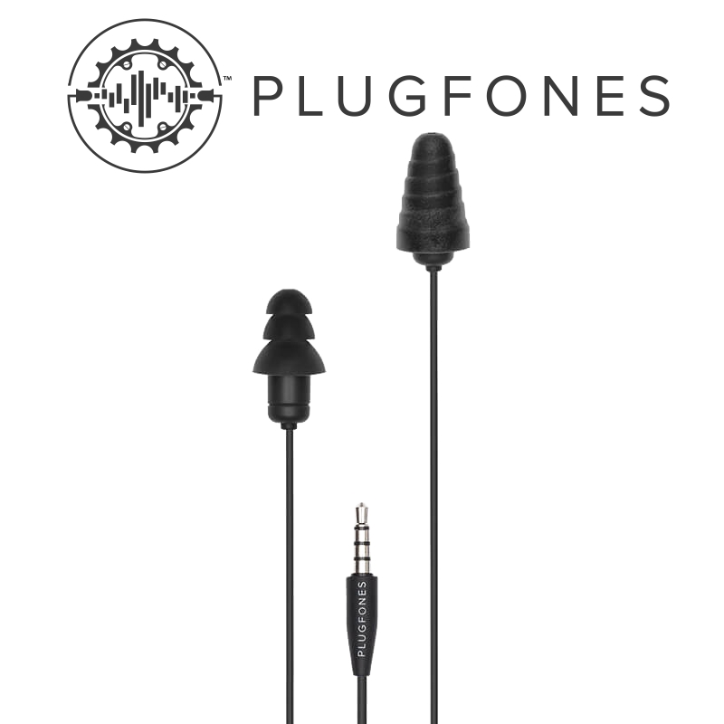 GUARDIAN SERIES PLUGFONE BLACK/BLACK WIRED EARPHONES GUARDIAN SERIES PLUGFONE BLACK/BLACK WIRED EARPHONES