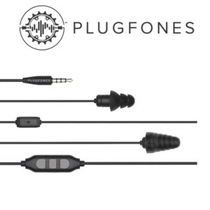 GUARDIAN PLUS SERIES BLACK/BLACK WIRED EARPHONES WITH MIC & VOL CONT