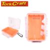 MICRO CASE ORAN.169 X 123 X 50MM SIL./LINER WITH CARABIN.CLIP