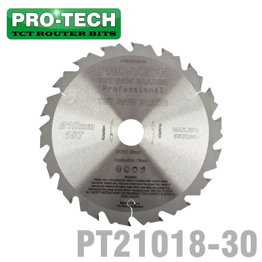 SAW BLADE TCT 210X2.4X30X18T WOOD PROF. PRO-TECH FES. TS75 SAW BLADE TCT 210X2.4X30X18T WOOD PROF. PRO-TECH FES. TS75