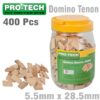 DOMINO TENON 5.5 X 28.5MM 400PC JAR BEECH WOOD