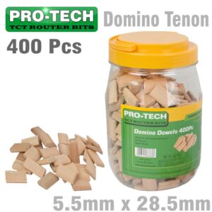 DOMINO TENON 5.5 X 28.5MM 400PC JAR BEECH WOOD