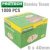 DOMINO TENON 6X40MM 1000PC COLOUR BOX BEECH WOOD
