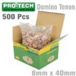DOMINO TENON 8X40MM 500PC PER COLOUR BEECH WOOD