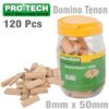 DOMINO TENON 8X50MM 120PC JAR BEECH WOOD