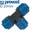 T-PIECE FEMALE EQUAL SIZES D.20MM