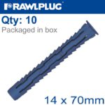UNIVERSAL NYLON PLUG X14MMX70MM X10-BOX