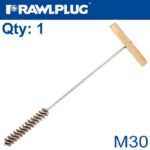 MANUAL WIRE BOTTLE BRUSHES M30 WOODEN HANDLE