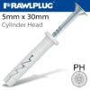 HAMMER-IN FIXING 5X30MM CYL HEAD X700 PER JAR