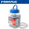 HAMMER-IN FIXING 8X100MM CYL HEAD WITH SCREWS X70 PER JAR