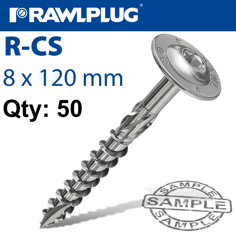 TIMBER CONSTRUCTION SCREW 8.0 X 120MM X 50-BOX TORX T40 TIMBER CONSTRUCTION SCREW 8.0 X 120MM X 50-BOX TORX T40