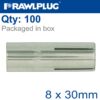 S-STEEL WEDGE ANCHOR 8X30MM X100 -BOX