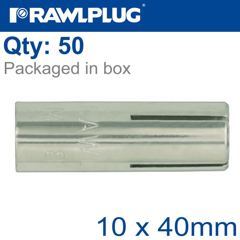 S-STEEL WEDGE ANCHOR 10X40MM X50 -BOX S-STEEL WEDGE ANCHOR 10X40MM X50 -BOX