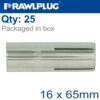 S-STEEL WEDGE ANCHOR 16X65MM X25 -BOX