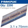 TIMBER NAILS CLIPPED 3.1MM X 75MM 2200 PER BOX WITH X2 FUEL CELLS