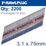 TIMBER NAILS CLIPPED 3.1MM X 75MM 2200 PER BOX WITH X2 FUEL CELLS
