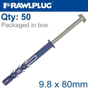 NYL FRAME FIXING ZF + CSK SCREW 9.8MMX80MM X50 -BOX