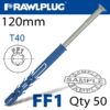 NYL FRAME FIXING ZP + CSK SCREW 9.8MMX120MM  X25 -BOX