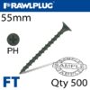 DRYWALL SCREW COARSE THREAD 3.5MMX55MM X500-BOX