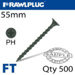 DRYWALL SCREW COARSE THREAD 3.5MMX55MM X500-BOX