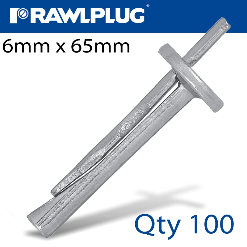 CEILING WEDGE ANCHOR 6X65MM X100 -BOX CEILING WEDGE ANCHOR 6X65MM X100 -BOX