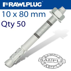 THROUGHBOLT 10X80X20MM ZINC FLAKE 50 -BOX