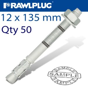 THROUGHBOLT 12X135X40MM ZINC FLAKE 50 -BOX